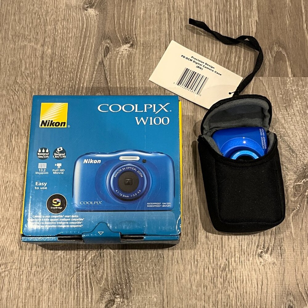 NEW Blue Nikon COOLPIX W100 Digital Camera - Picture 5 of 5